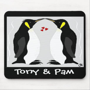 Persoonlijke penguin Love Mousepad Muismat