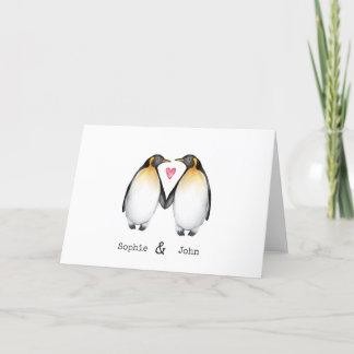 Persoonlijke Penguin-Valentijnse kaart