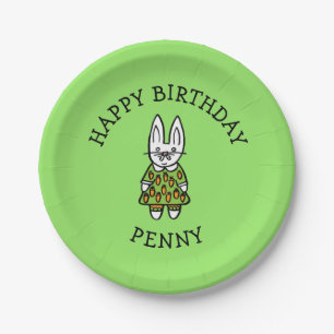 Persoonlijke Penny het Konijn Papieren Bordje