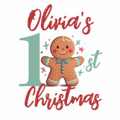 Persoonlijke peperkoek baby's eerste kerst romper