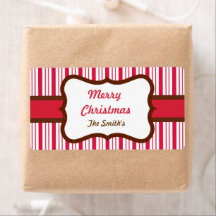 Persoonlijke Pepermunt Kerstlabels Etiket
