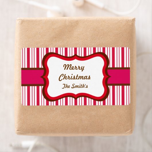 Persoonlijke permint-kerstlabels etiket (Insitu)