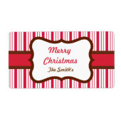 Persoonlijke permint-kerstlabels etiket (Voorkant)