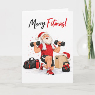 Persoonlijke Personal Trainer Prettig Fitkerstfees Kaart