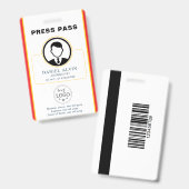 Persoonlijke Perspas met Foto-ID & QR-code Badge (Voor- en achterkant)