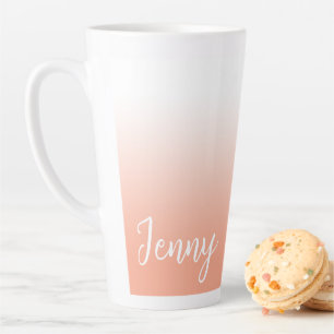 Persoonlijke Perzik Ombre Latte Mok