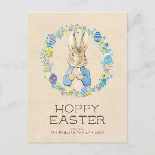 Persoonlijke Peter Rabbit   Hoppy Easter Feestdagenkaart