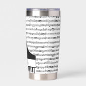 Persoonlijke piano geïsoleerde drinkbeker (Achterkant)