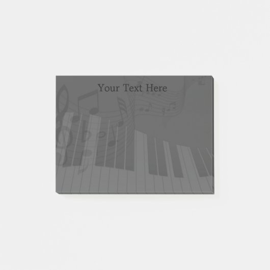 Persoonlijke piano-toetsenbord Musical Notes Post  (Voorkant)