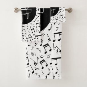 Persoonlijke pianoloverkunst bad handdoek