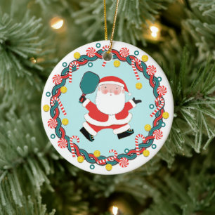 Persoonlijke Pickleball Kerst Collectie Keramisch Ornament
