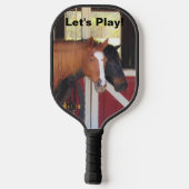 Persoonlijke Pickleball Paddle met foto van paarde (Achterkant)