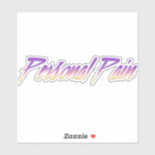 Persoonlijke pijn - Snijkop Sticker (Vel)