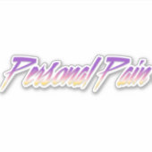 Persoonlijke pijn - Snijkop Sticker (Voorkant)