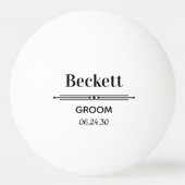 Persoonlijke Ping Pong Bal voor de Bruidegom Pingpongballen (Voorkant)