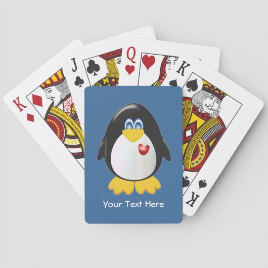 Persoonlijke pinguïn pokerkaarten (Achterkant)