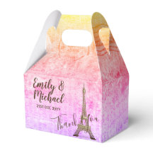 Persoonlijke PINK Perkament Paris Gable Doos
