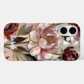 Persoonlijke Pioen Telefoonhoes Blush Goud Bloemmo Case-Mate iPhone Case (Achterkant (horizontaal))