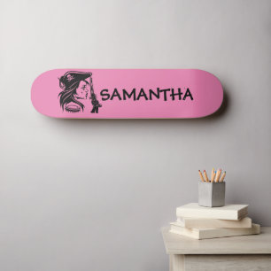 Persoonlijke piraatdame skateboard