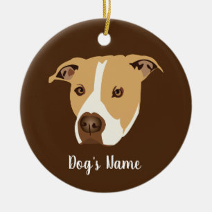 Persoonlijke Pitbull Keramisch Ornament