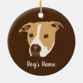 Persoonlijke Pitbull Keramisch Ornament (Achterkant)
