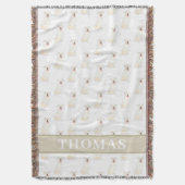 Persoonlijke Pitbull Staffy (Wit) Deken (Voorkant Verticaal)