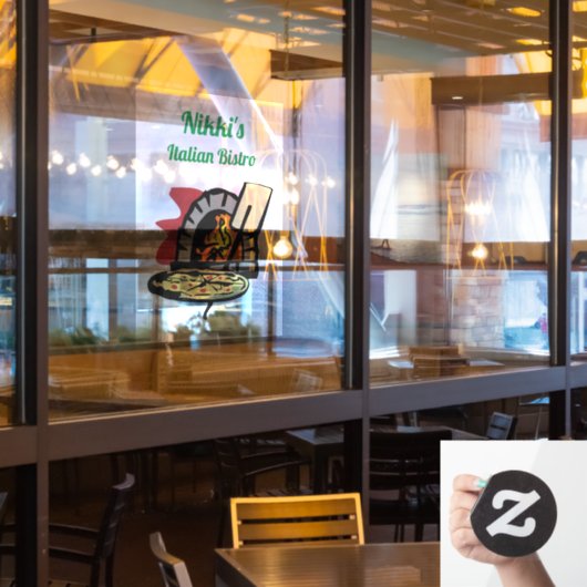 Persoonlijke Pizza Oven Raamsticker (Restaurant Raam)