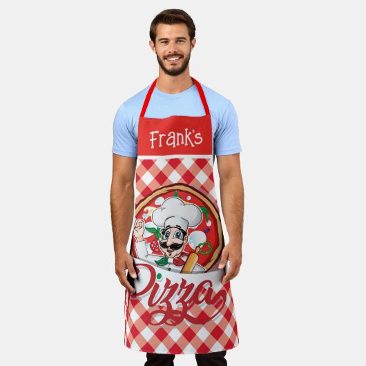 Persoonlijke Pizza Schort (Gedragen)
