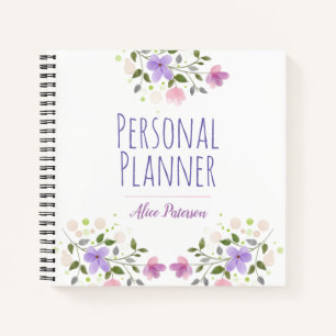 Persoonlijke planner met eigenaarsnaam notitieboek