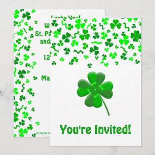 Persoonlijke platte St. Patrick's Day-drieblad Kaart
