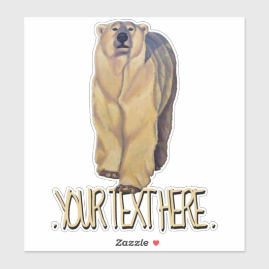 Persoonlijke Polarbeer Stickers Polarbeer Decal (Vel)