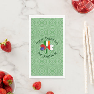 Persoonlijke Polen Ierland USA Shamrock Servet