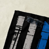 Persoonlijke politie met thin Blue Line Strandlaken (In situ)