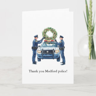 Persoonlijke Politie Waardering Kerstvakantie Feestdagen Kaart