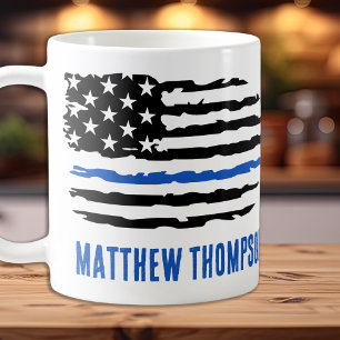 Persoonlijke politiefunctionaris Thin Blue Line Ko Koffiemok