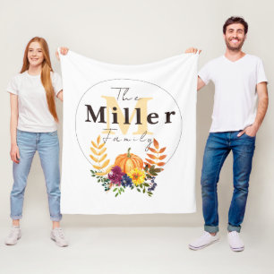 Persoonlijke pompoen bloem fleece deken