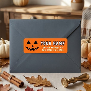 Persoonlijke Pompoen Halloween Je Naam Adres Etiket