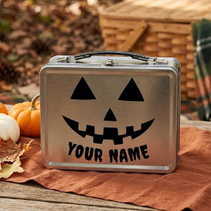 Persoonlijke Pompoen Halloween Naam Zwart & Wit