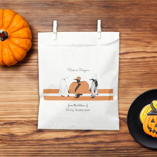 Persoonlijke Pompoen Pinguïn Grappige Halloween Bedankzakje