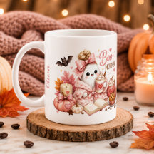 Persoonlijke pompoenseizoen mok met lief spookje