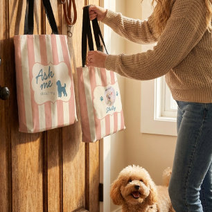 Persoonlijke Poodle Hond Moeder Foto Boodschappent Draagtas