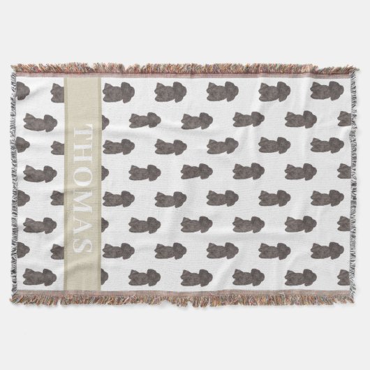 Persoonlijke Poodle (Zwart) Deken (Voorkant)