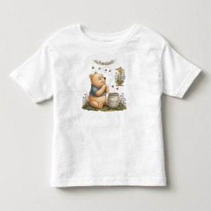 Persoonlijke Pooh Aquarel Eerste Verjaardag Baby T Kinder Shirts