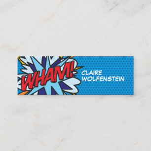 Persoonlijke Pop Art stripboek WHAM! Mini Visitekaartje