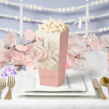 Persoonlijke Popcorn Dozen, Flamingo Feest Thema