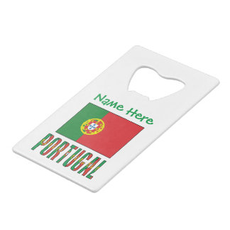 Persoonlijke Portugese Vlag Erfstuk Kredietkaart Flessenopener