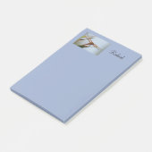 Persoonlijke Post-it-blokjes met libel in blauw 4x Post-it® Notes (Schuin)