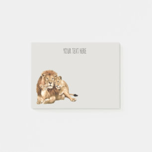 Persoonlijke Post-it-briefjes met leeuwenfamilie Post-it® Notes