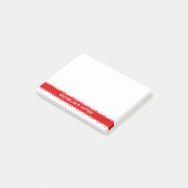 Persoonlijke Post-it® notes met schattige rode gre (Schuin)