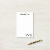 Persoonlijke Post-it® notes voor golfclub (Op bureau)